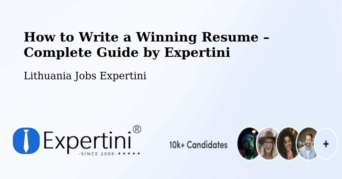 Resume Writing Guide for Job Seekers – Rasos - Rasos, Lithuania Jobs Expertini